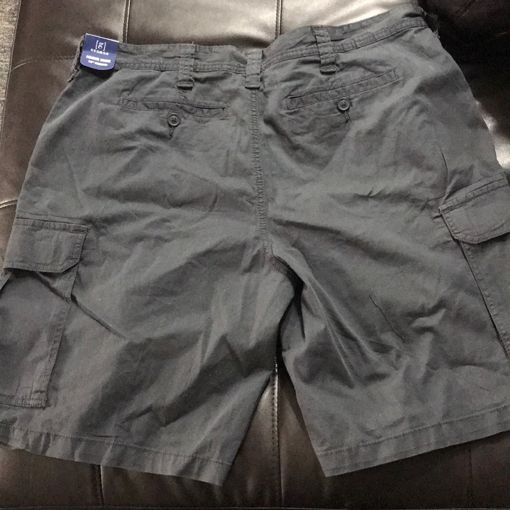 Gray cargo shorts